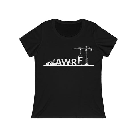 Lifting with AWRF Dark Women's Relaxed Jersey Short Sleeve Scoop Neck Tee
